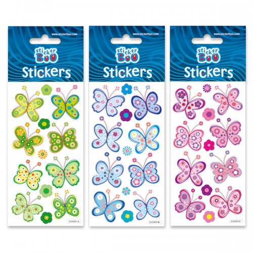 STICKER BOO COLORFULL BUTTERFLY 