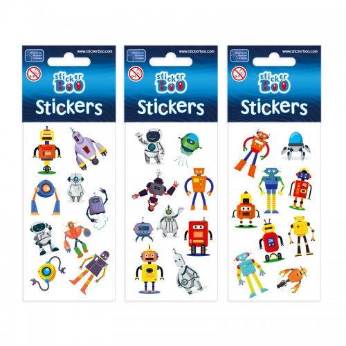 ROBOTS  BOO STICKERS