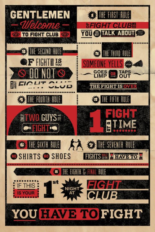 FIGHT CLUB RULES INFOGTRAPHIC