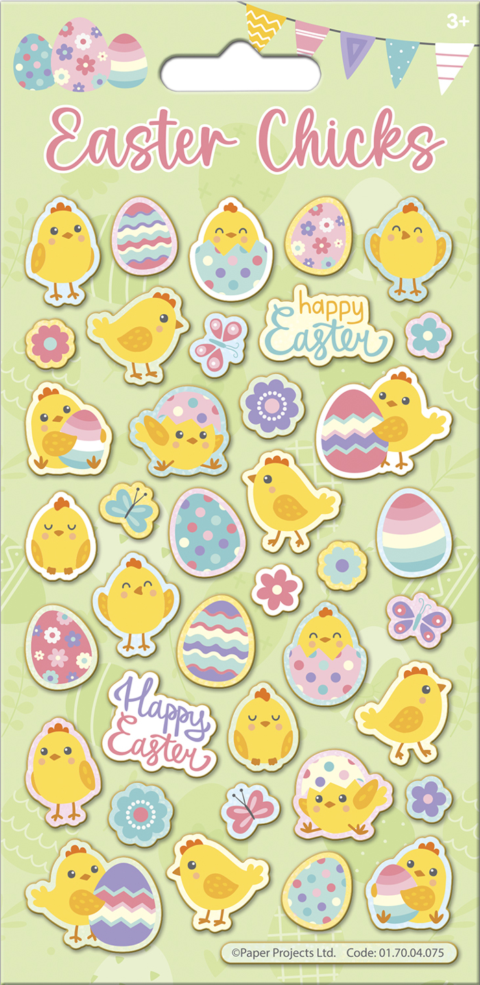 EASTER CHICKS MAXI STICKERS