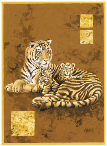 TIGER AND TWO CUBS
