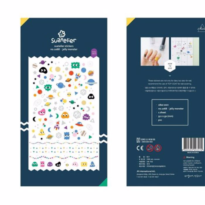 JELLY MONSTER NAILS SUATERIER STICKERS