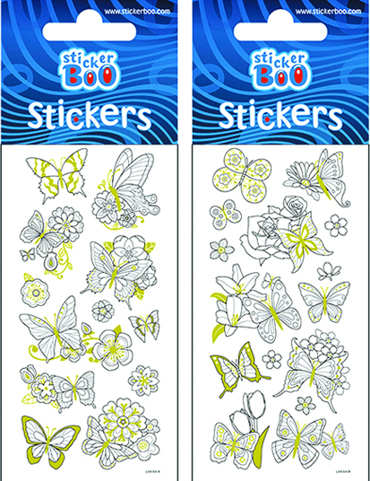 COLOR ME STICKERS BUTERFLIES