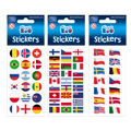 NATIONAL FLAGS BOO STICKERS