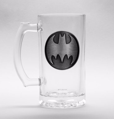DC COMICS BATMAN LOGO GLASS STEIN