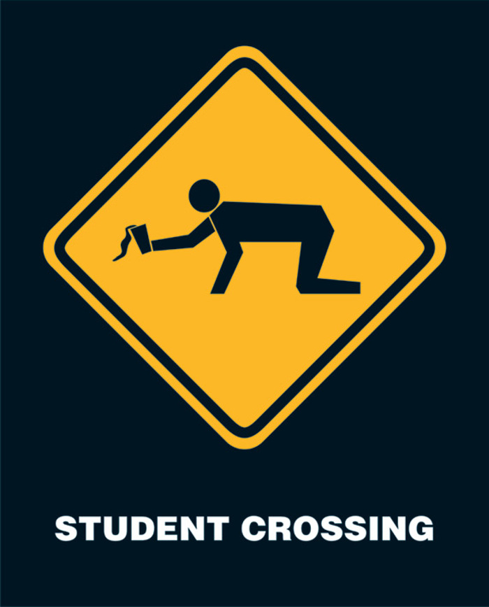 STUDENT CROSSING(RED)