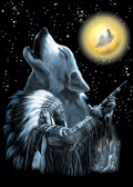 INDIAN AND WOLF