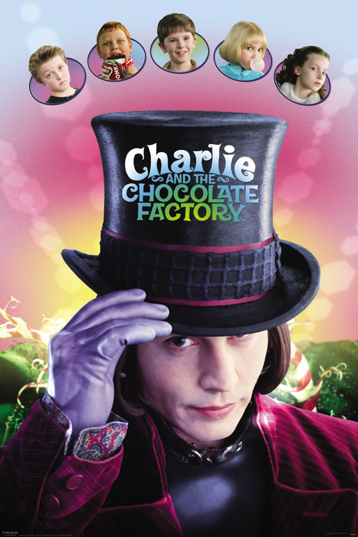 CHARLIE CHOCOLATE FACTORY AFISES MAXI 61X91