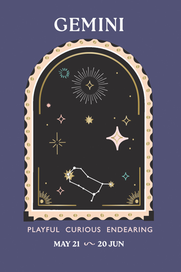  ΚΑΡΤΑ ME ΚΟΣΜΗΜΑ ΩΡΟΣΚΟΠΟΥ (ΔΙΔΥΜΟΣ) 