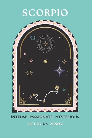  ΚΑΡΤΑ ME ΚΟΣΜΗΜΑ ΩΡΟΣΚΟΠΟΥ (ΣΚΟΡΠΙΟΣ) 